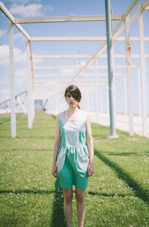 Green polyhedra dress